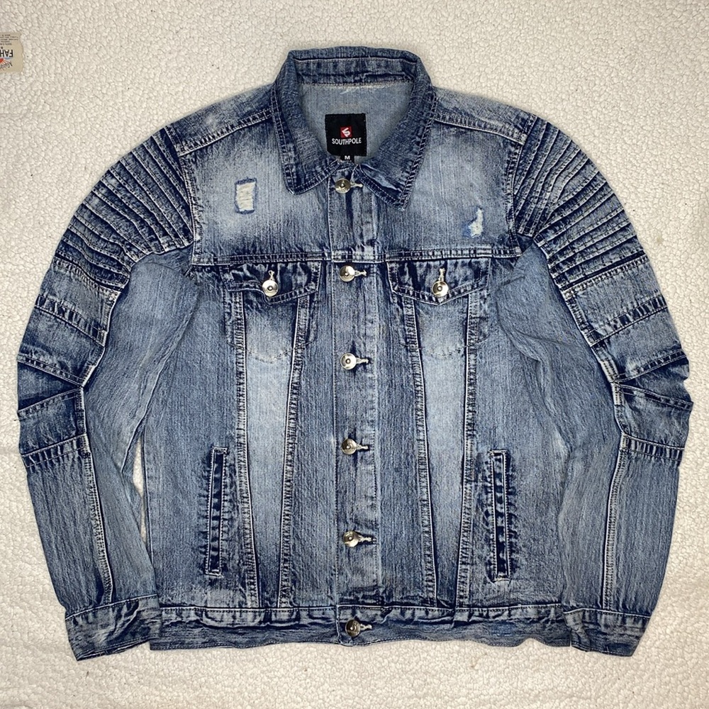 Y2K South Pole Jean Jacket: Size Medium